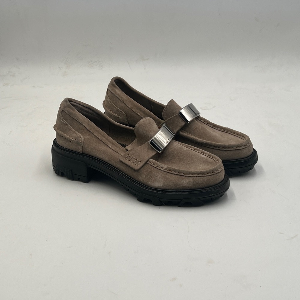 rag & bone Tan and Silver Loafers with Chunky Sole